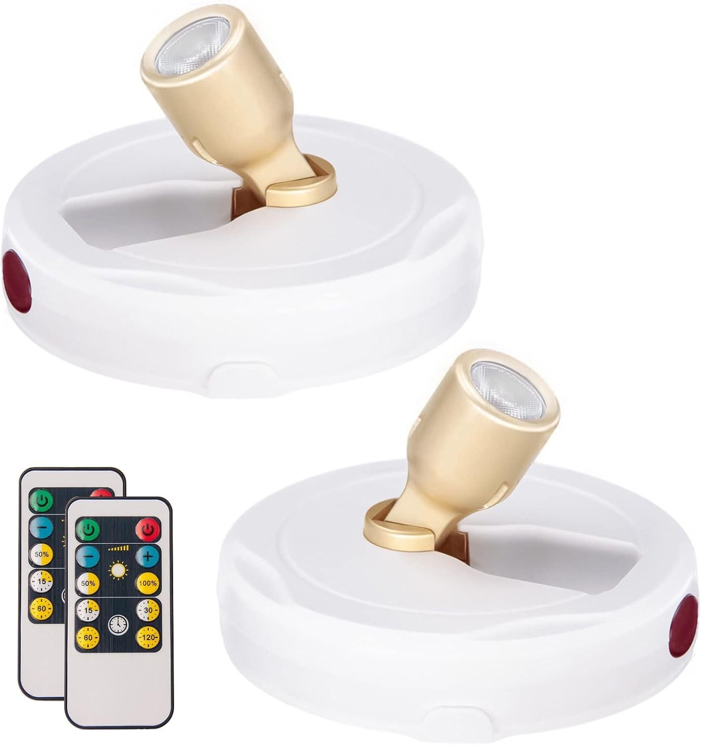 LED Spotlight, Battery Powered Picture Lights, Uplighting Indoor, Puck Lights with Remote, Stick ... | Amazon (US)