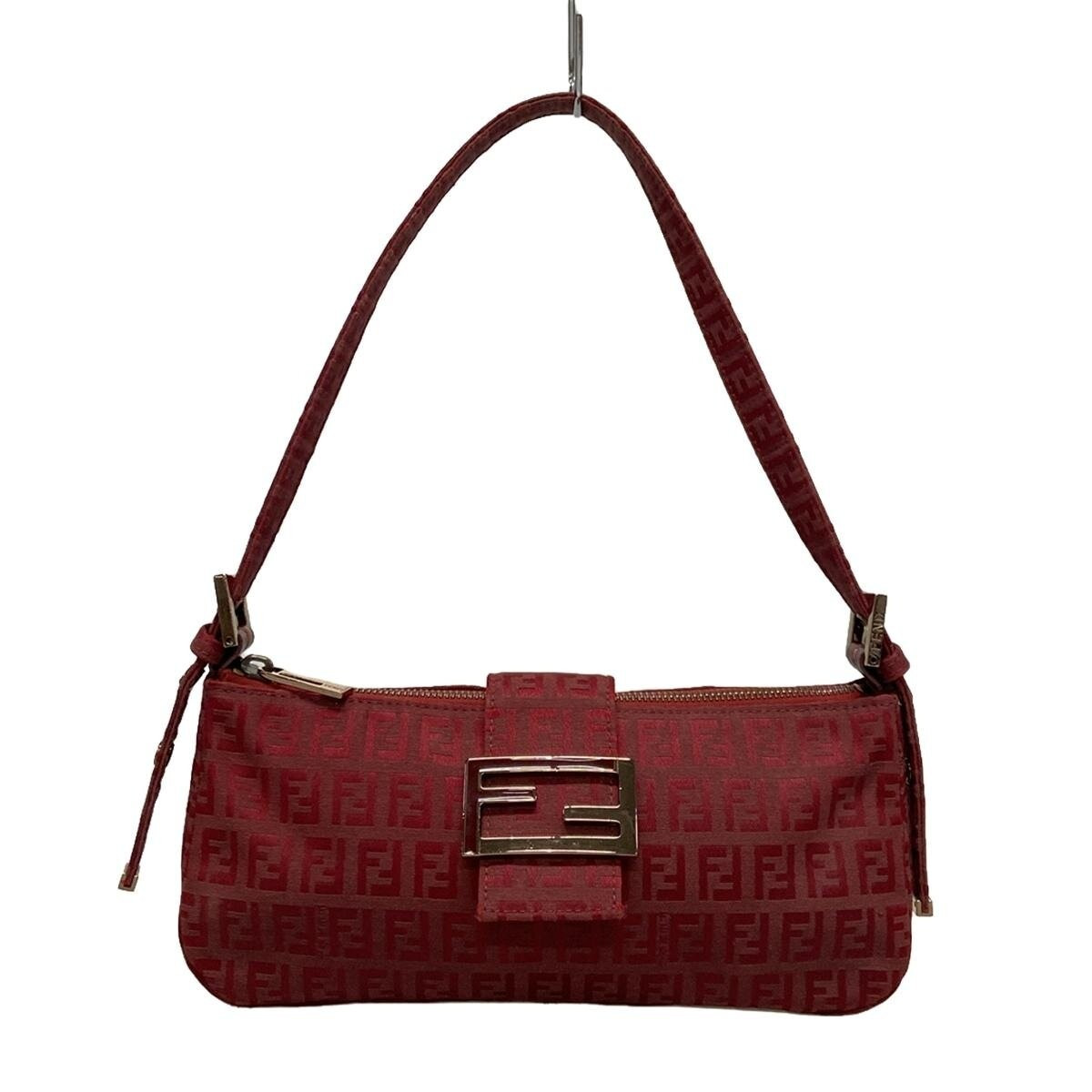 Auth FENDI Zucchino 8BR034 Red Jacquard Shoulder Bag  | eBay | eBay US