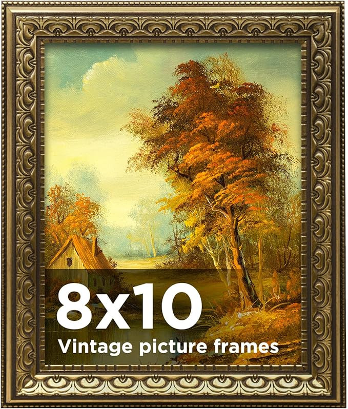 BSRHOME 8x10 Vintage Picture Frames Gold, Antique Picture Frame,Gold Frames for Wall Decor, 1 Pac... | Amazon (US)