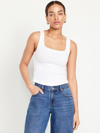 Ultra-Crop Rib-Knit Top | Old Navy (CA)