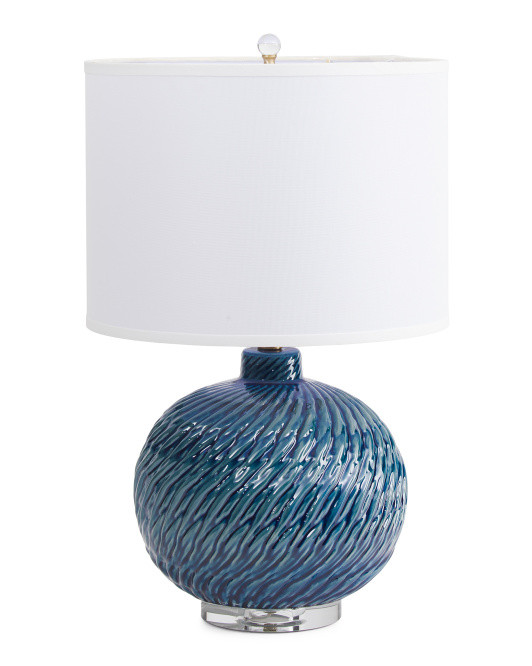24.5in Textured Ceramic Table Lamp | TJ Maxx