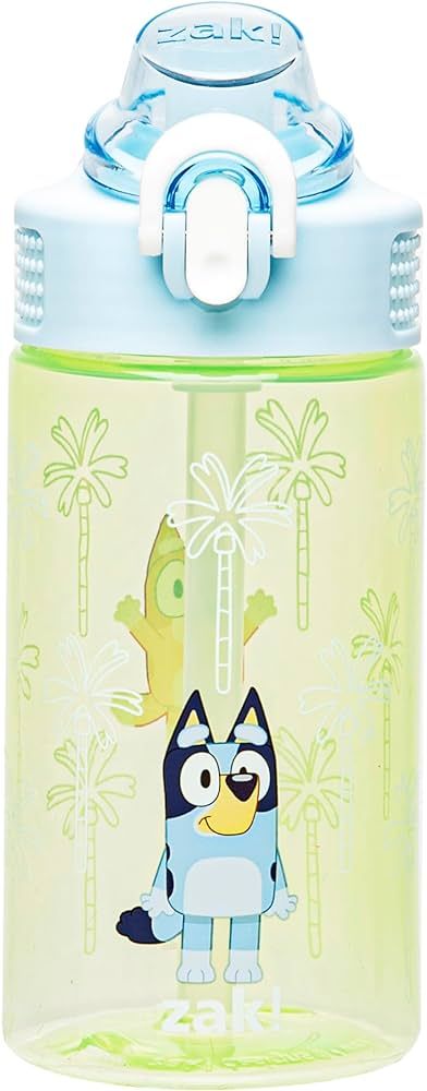 Zak Designs Sage Bluey Kids Water Bottle For School or Travel, 16oz Durable Plastic Water Bottle ... | Amazon (US)