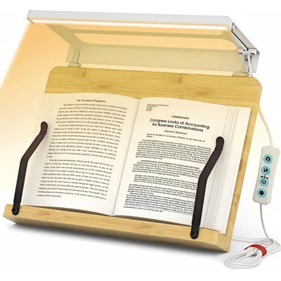 Book Stand For Reading – Adjustable & Foldable Book Holder With High CRI 90+ No-Flicker | Wayfair North America