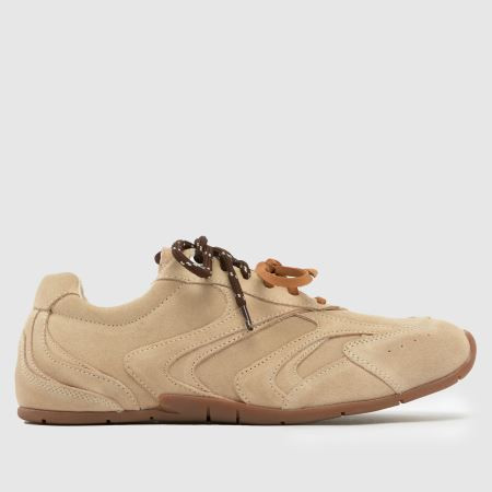 Womens Beige schuh Mindy Suede Lace Up Trainers | schuh | Schuh