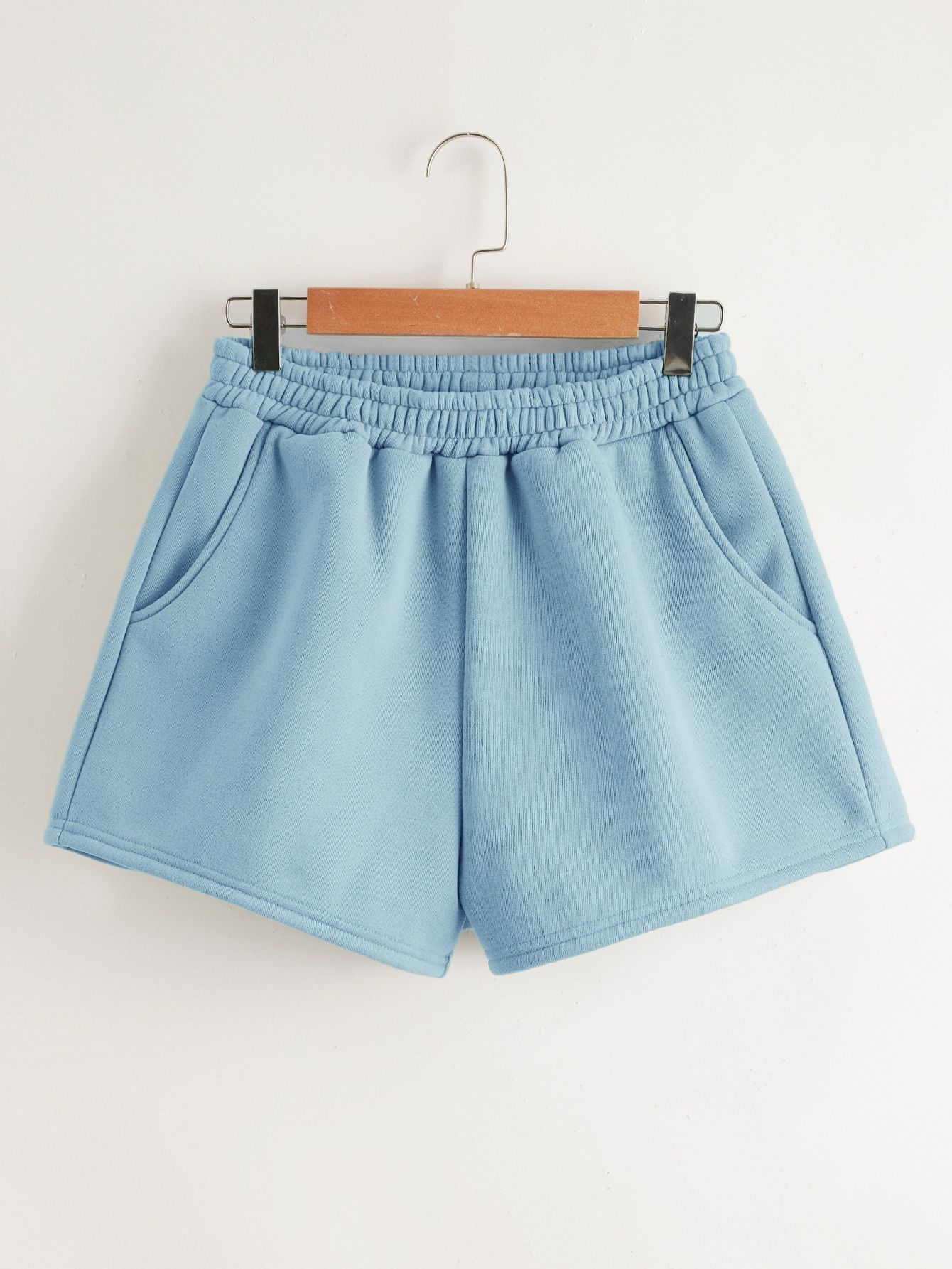 Solid Elastic Waist Shorts | SHEIN