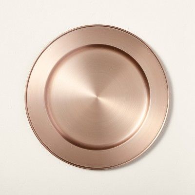 Metal Plate Charger Brassy Copper - Hearth &#38; Hand&#8482; with Magnolia | Target