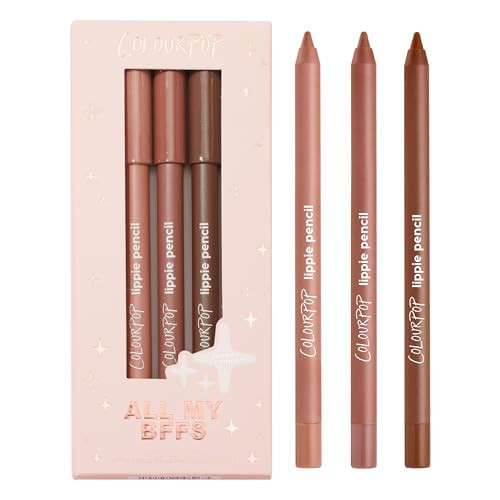 ColourPop All My BFFs Lippie Lip Pencil Kit - High-Pigment, Long-Lasting & Sharpenable Lip Liner with High-Impact Color - Includes Shades BFF, BFF 2 & 3 (3 Count) | Amazon (US)