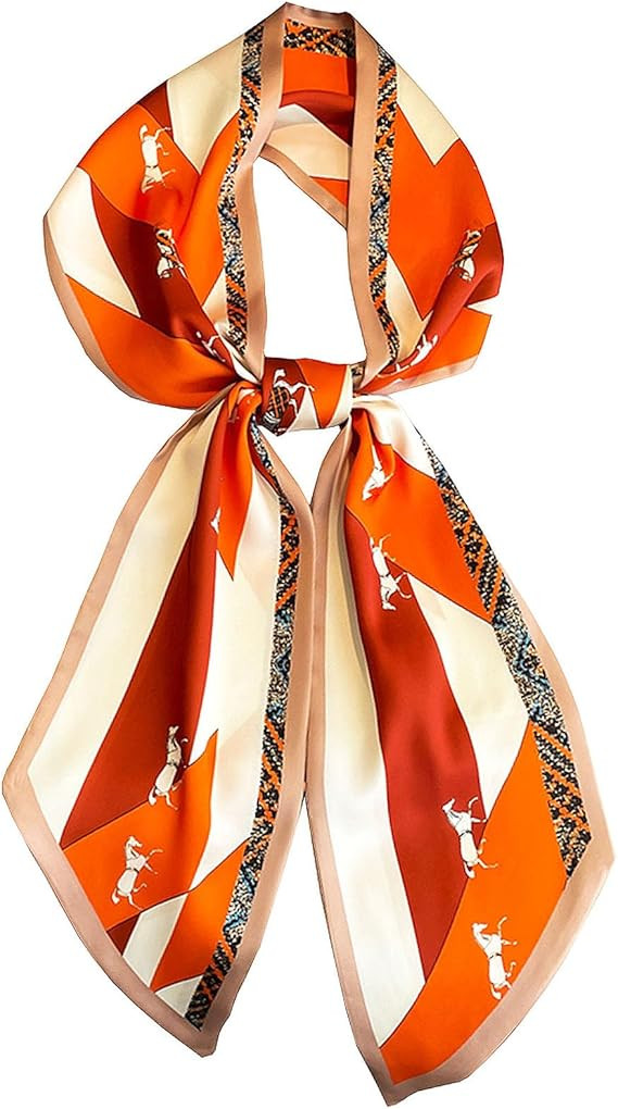 Hioyiwse Head Scarf Hair Neck Scarves For Women Purse Bag Scarfs For Handbags Silky Long Thin Sat... | Amazon (US)