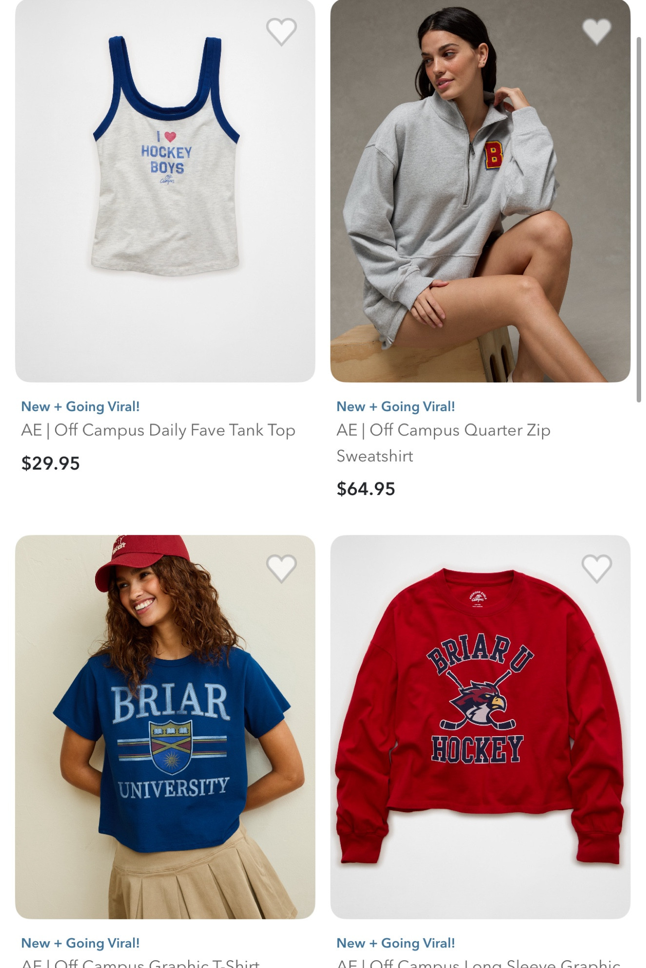 New Off Campus Briar U merch available at American Eagle 🏒

#LTKootd #LTKfitnessgoals #LTKxAbercrombie