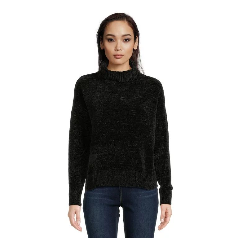 Time and Tru Women's Chenille Turtleneck Pullover Sweater, Midweight, Sizes S-XXXL | Walmart (US)