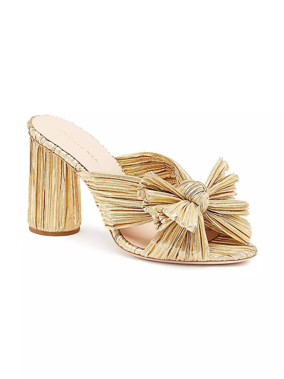 Penny Knotted Metallic Mules | Saks Fifth Avenue