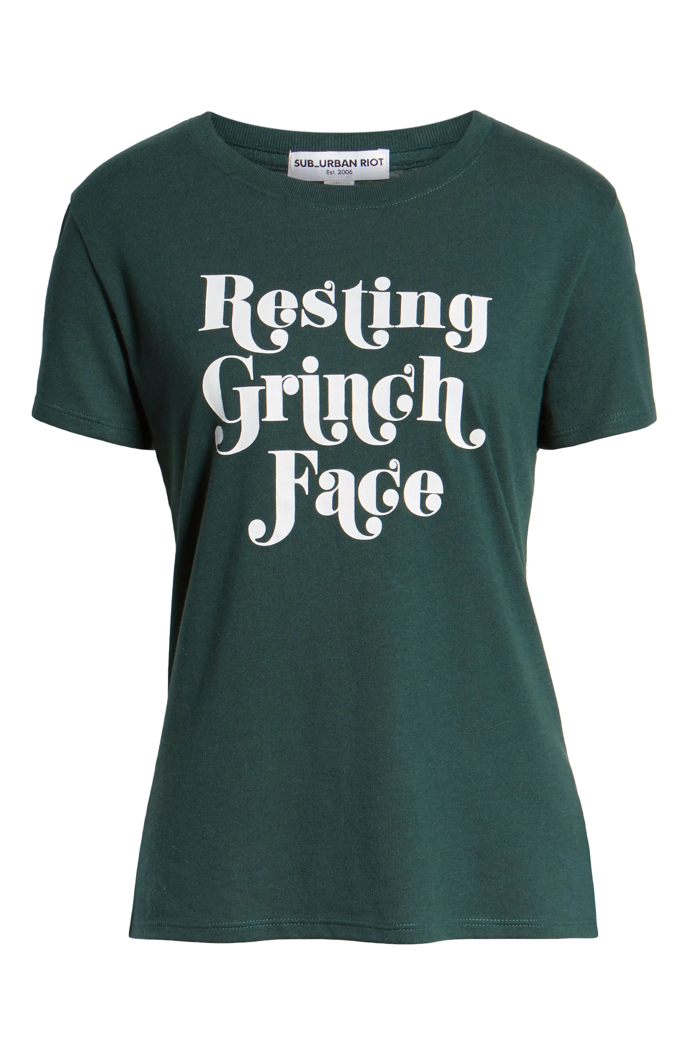 Resting Grinch Face Slouch Tee | Nordstrom