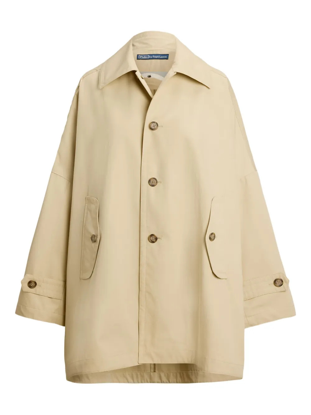 button-fastening twill coat | Farfetch Global