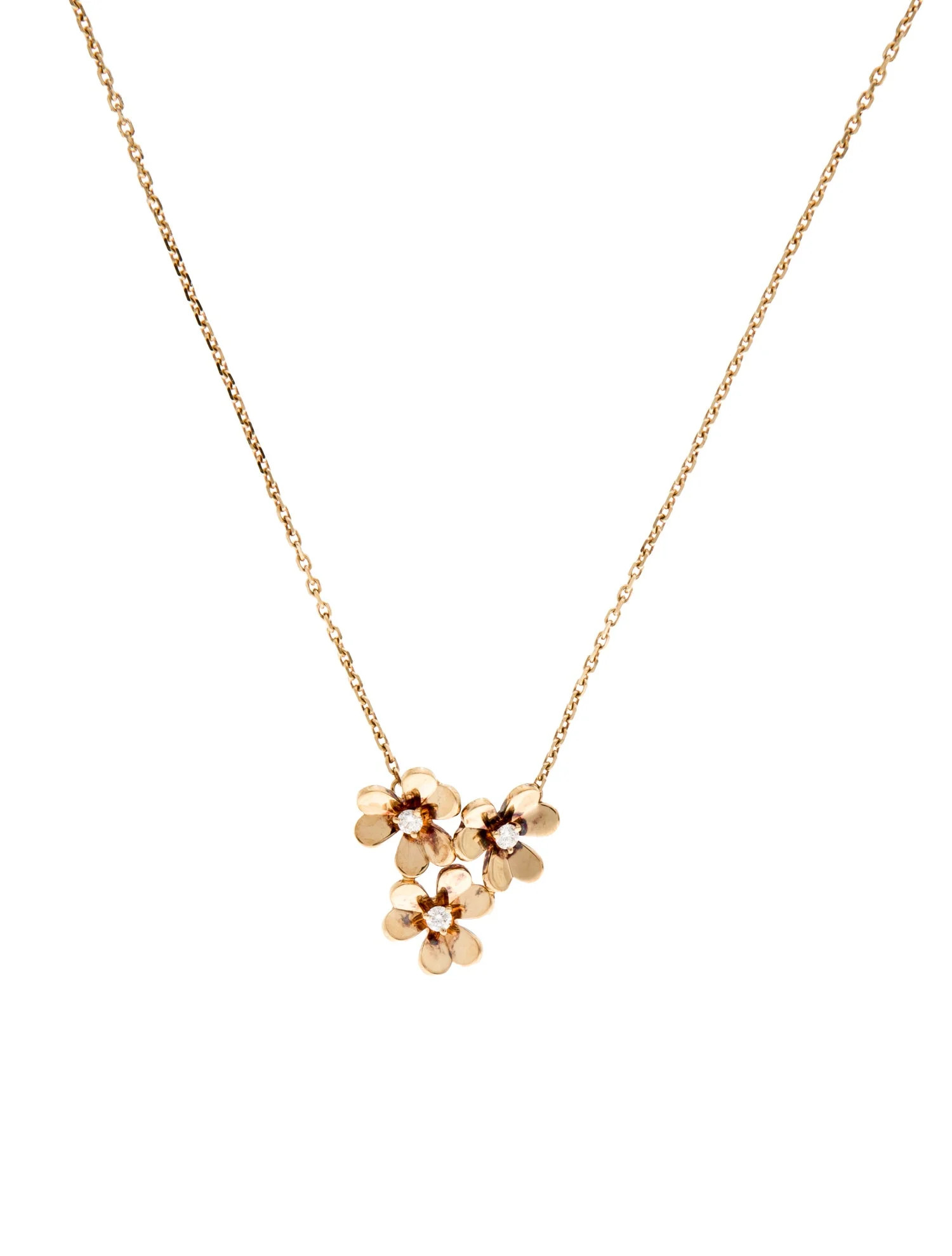 Mini 3 Flowers Frivole Pendant Necklace | The RealReal