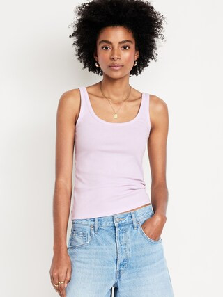 First-Layer Ribbed Scoop-Neck Tank Top | Old Navy | Old Navy (US)