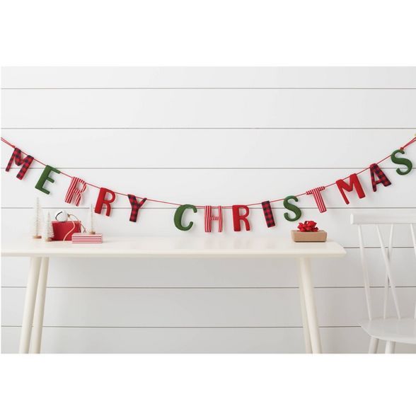 Merry Christmas Garland Red - Wondershop™ | Target