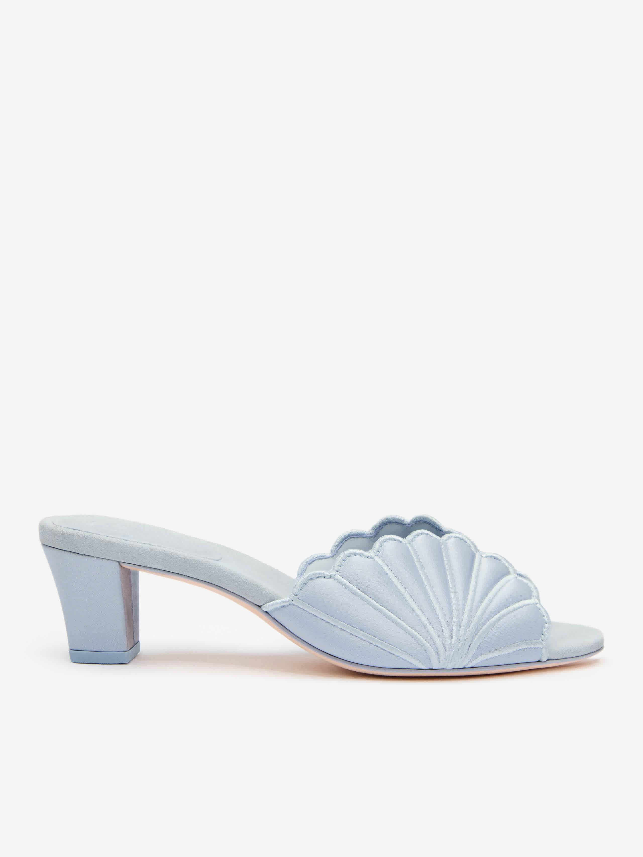 Reformation Waldena Block Heeled Mule Blue 8.5 | Reformation (Global)