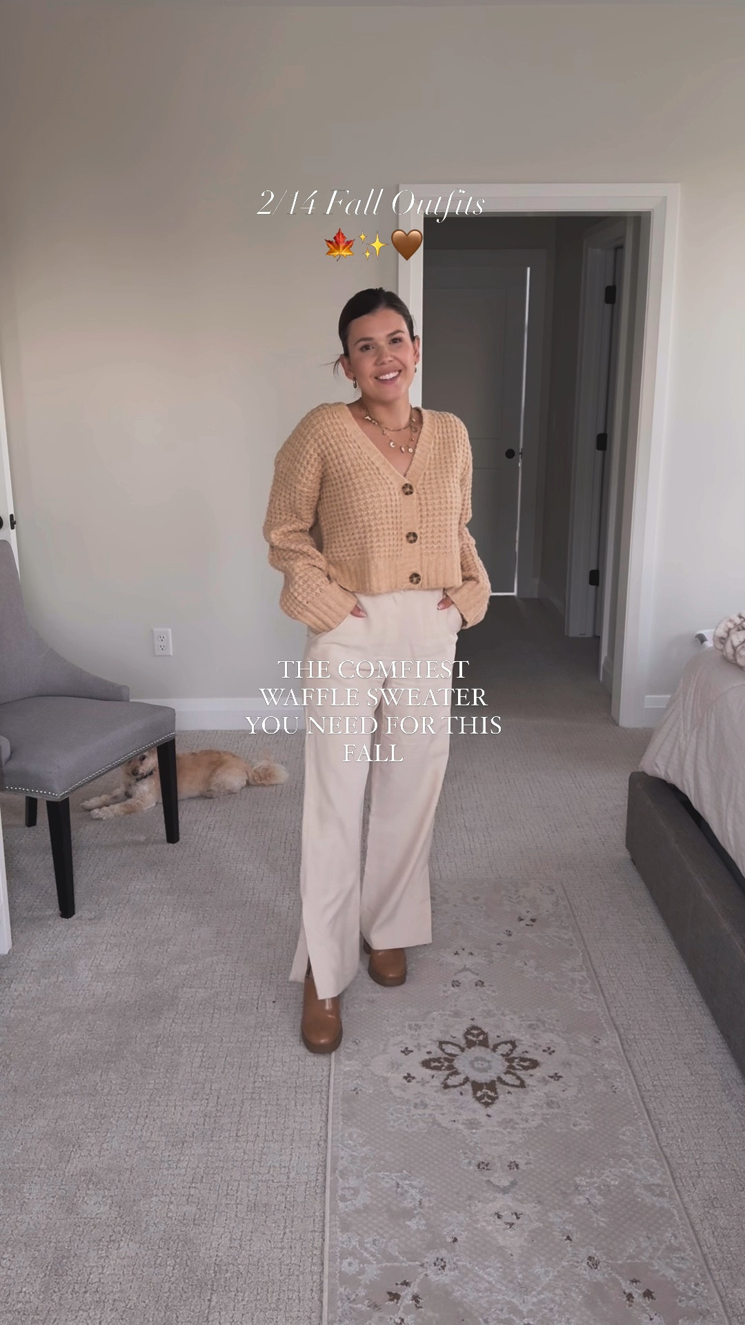 $16 Waffle knit sweater of my dreams ✨ so soft!! @walmart coming in strong with the comfiest sweater for this fall 🍁🤎✨ 

#LTKSeasonal #LTKSaleAlert