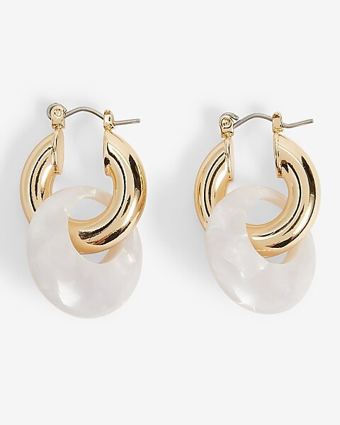 Linked Tube Hoop Earrings | Express