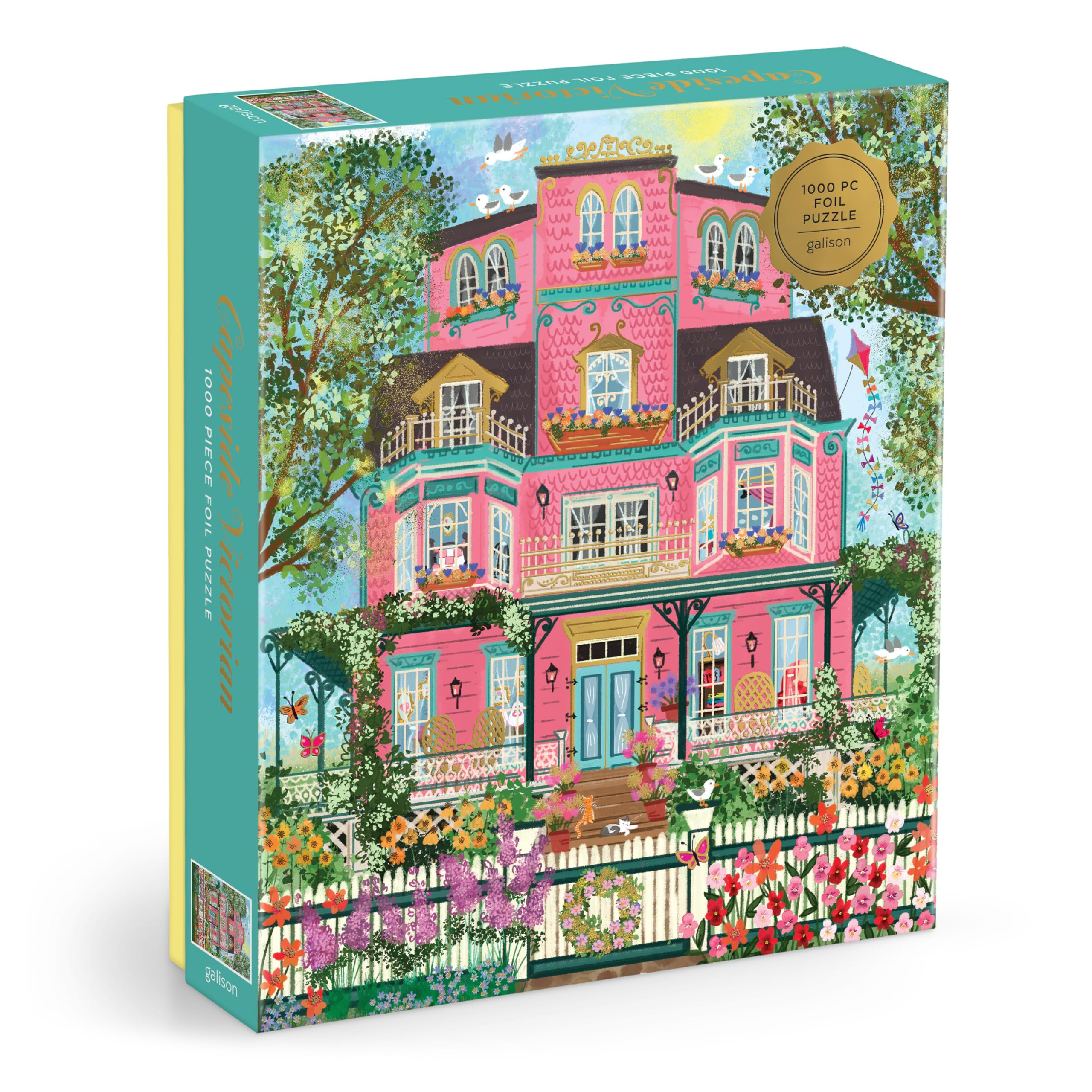 Galison Capeside Victorian – 1000 Piece Joy Laforme Foil Jigsaw Puzzle Featuring Beautiful Artw... | Amazon (US)