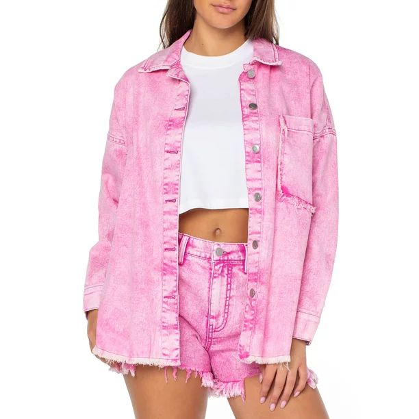 Celebrity Pink Women's Shacket - Walmart.com | Walmart (US)