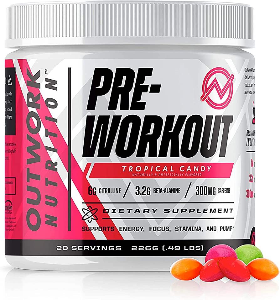 Outwork Nutrition Pre-Workout Supplement with Nootropics - Energy & Mental Focus for Better Worko... | Amazon (US)