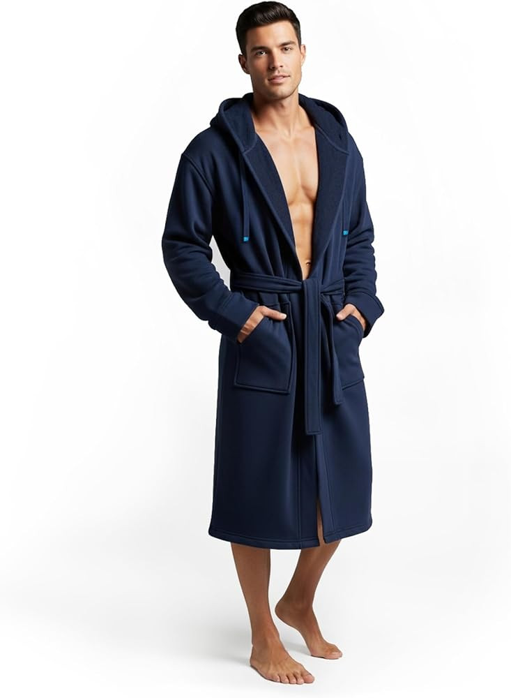 DudeRobe Men's Robe – Hooded TERRY Bath Robe for Men with Pockets | Soft, Comfy Men’s Bathrob... | Amazon (US)