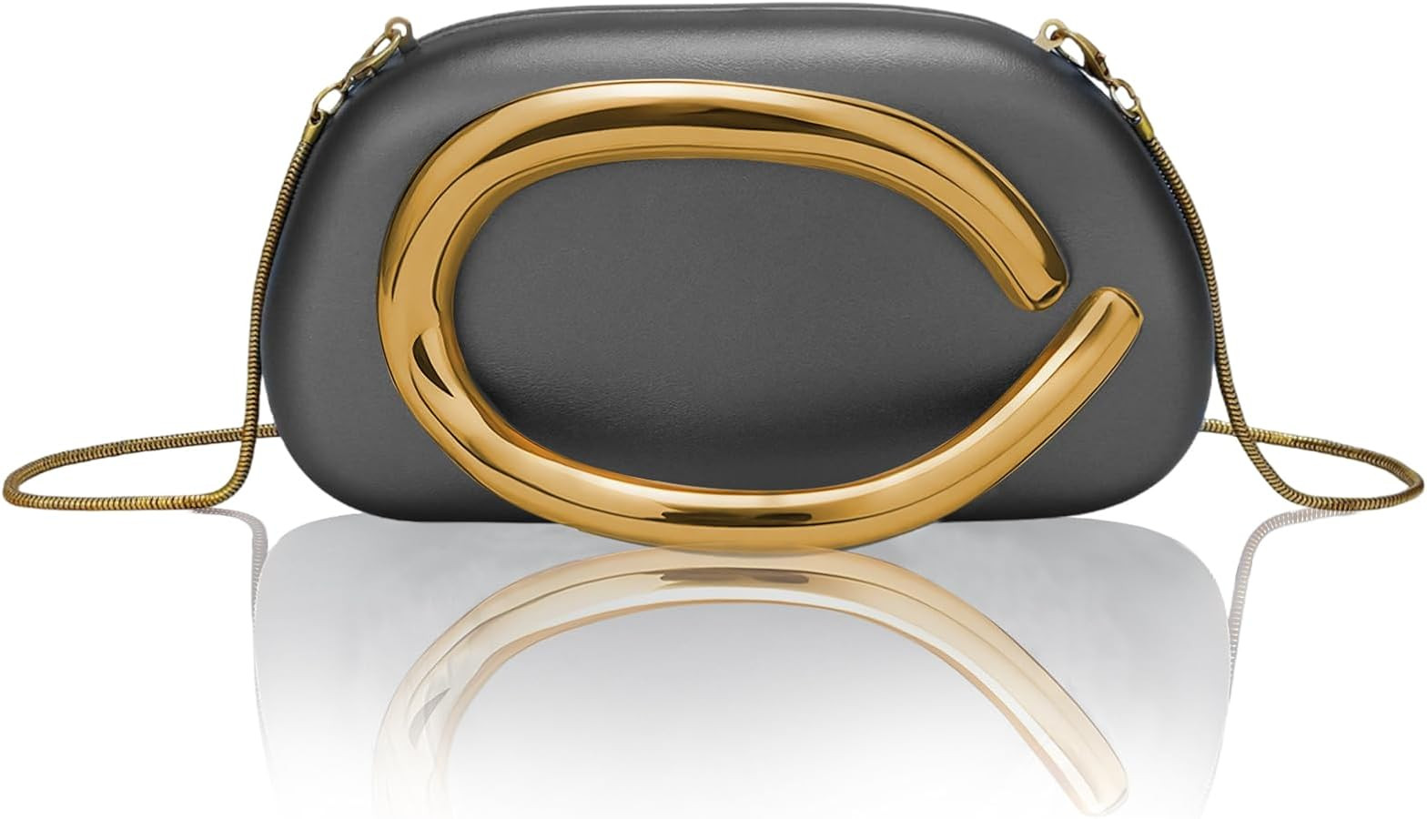 PU Leather Women's Evening Handbags Chocolates Clutch Purse Easy Match with Chain Crossbody Metal... | Amazon (US)