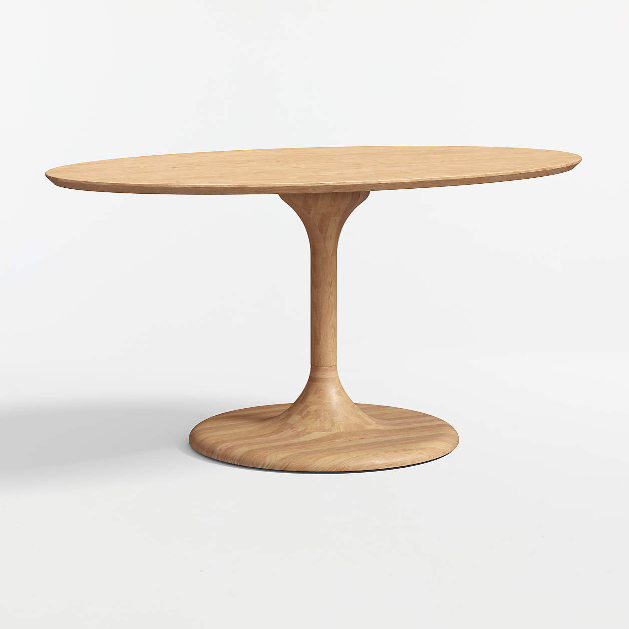 Nero 60" Natural Wood Oval Bistro Dining Table + Reviews | Crate & Barrel | Crate & Barrel