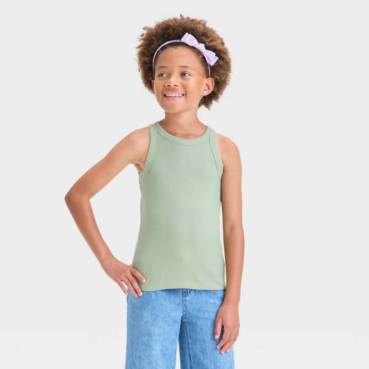 Girls' Ribbed Tank Top - Cat & Jack™ | Target