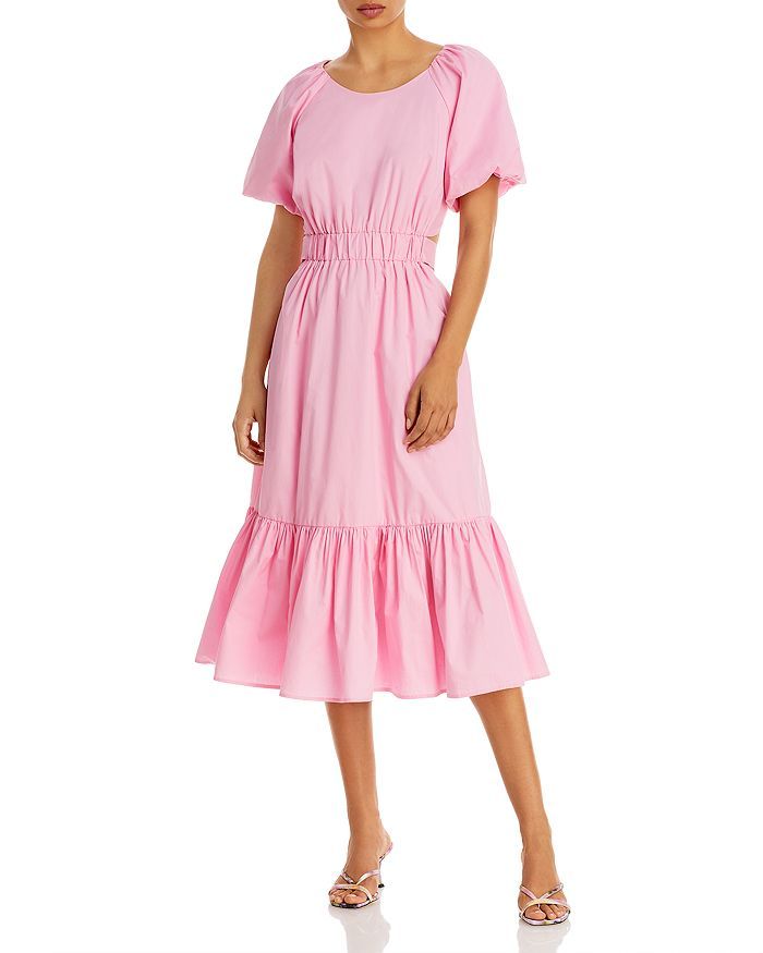 Poplin Puff Sleeve Midi Dress - 100% Exclusive | Bloomingdale's (US)