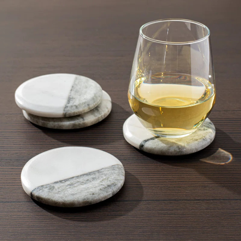 Marble Coaster (Set of 4) | Wayfair North America