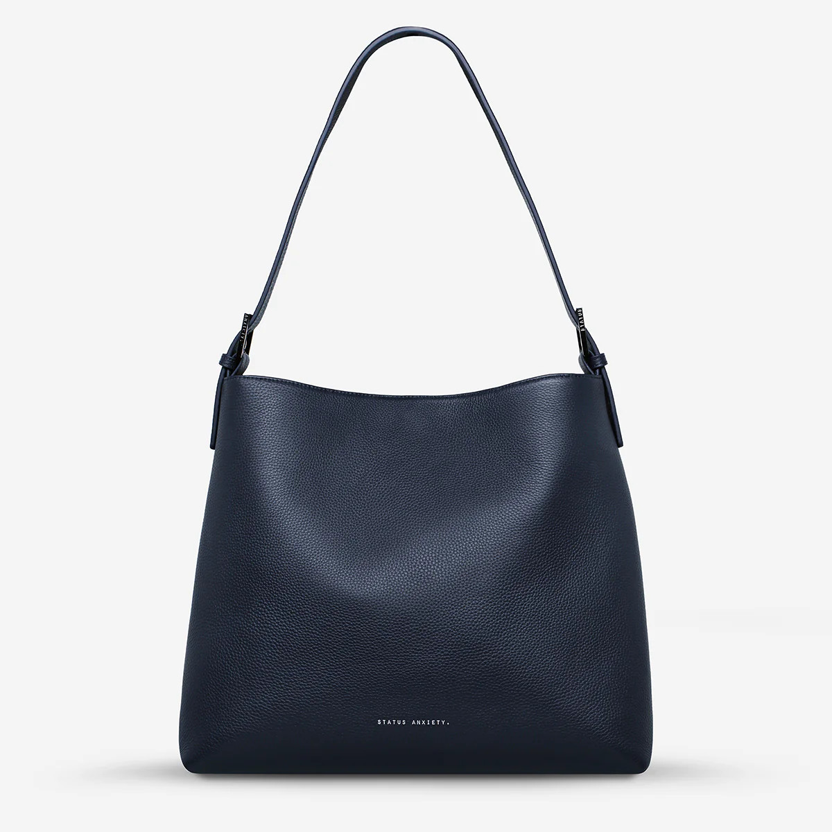 Forget About It Midnight Blue Leather Tote Bag | Status Anxiety® | Status Anxiety 