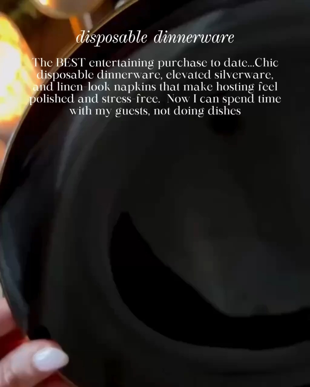 CHIC DISPOSABLE DINNERWARE FOR ELEVATED HOSTING! This polished disposable dinnerware set delivers a refined look that feels elevated while keeping cleanup effortless. The sleek design pairs beautifully with elevated silverware and linen-look napkins, creating a stress-free hosting experience that still feels intentional and stylish. A streamlined entertaining solution that lets you enjoy time with your guests instead of doing dishes.

#Amazon #TheHillaryStyle #DisposableDinnerware #HostingEssentials #EntertainingMadeEasy #ModernTabletop #ChicEntertaining #HolidayHosting #ElevatedLiving #EffortlessEntertaining

Pinterest alt text: 

 #LTKSeasonal #LTKOver40 #LTKFindsUnder50