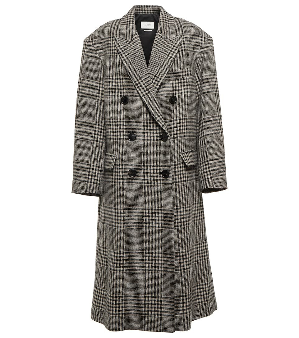 Checked double-breasted wool coat | Mytheresa (INTL)