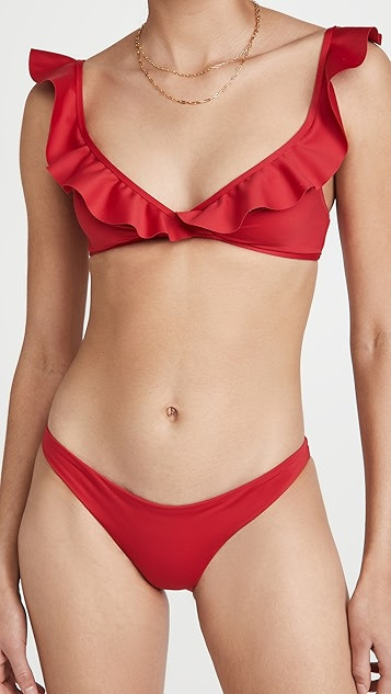 Cassia Waterfall Frill Bikini Set | Shopbop
