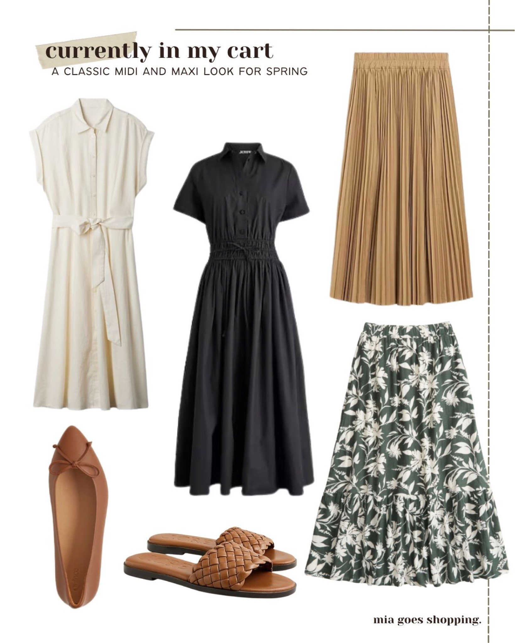 Currently in my shopping cart- 
Easy to wear midi shirt dresses and simple skirts to dress up and down. I also found these pointed toe leather ballet flats for under $100 and I’m in love!  

#LTKSeasonal #LTKstyletip #LTKfindsunder100
