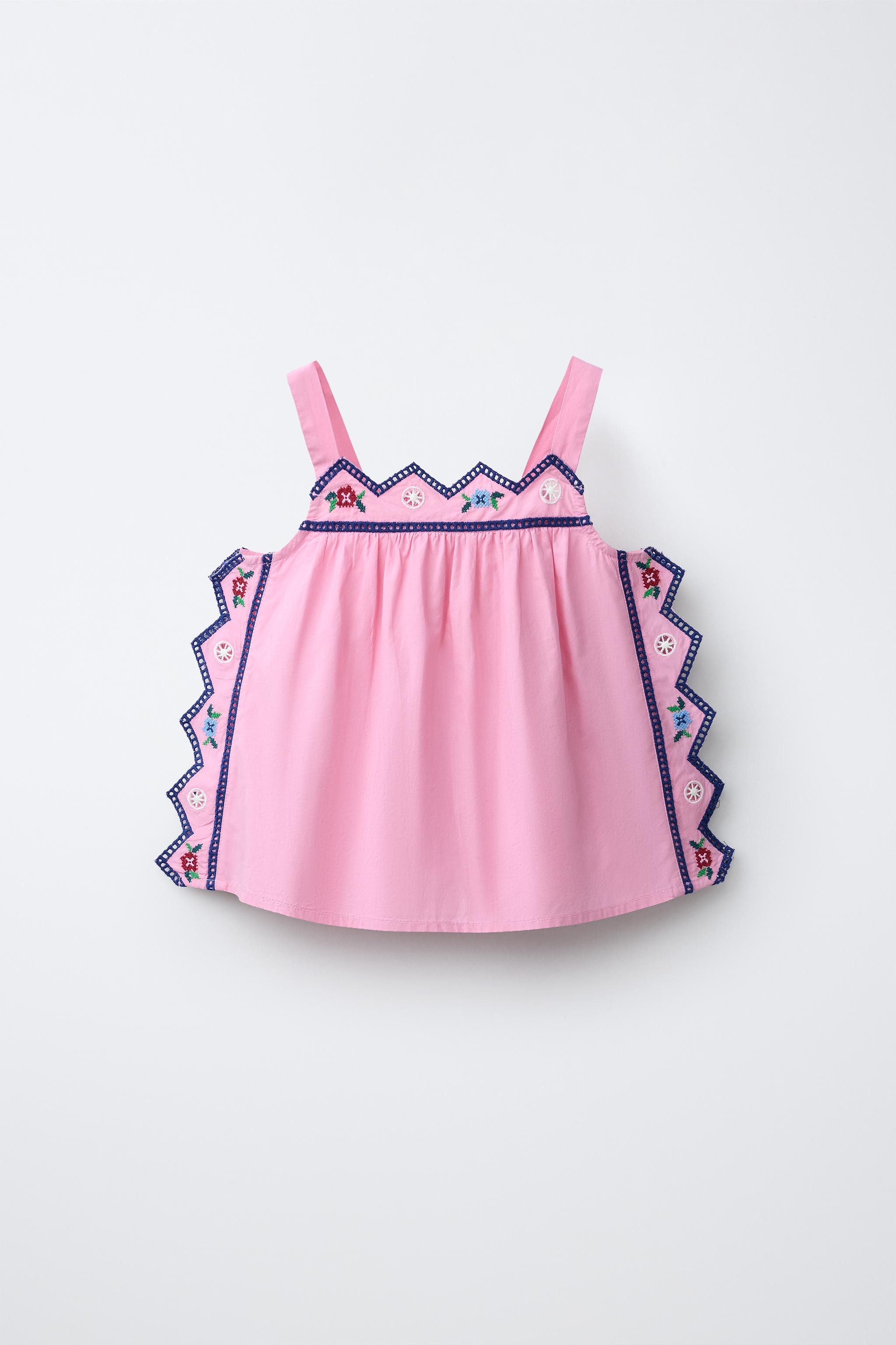 ZIGZAG EMBROIDERED TOP | Zara US