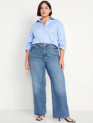 Extra High-Waisted Wide-Leg Jeans | Old Navy (CA)