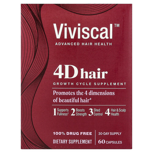 Viviscal, 4D Hair Growth Cycle Supplement, 60 Capsules | iHerb
