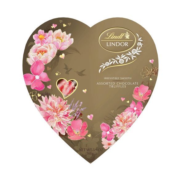 Lindt Lindor Valentine's Assorted Chocolate Truffles Heart - 5.9oz | Target