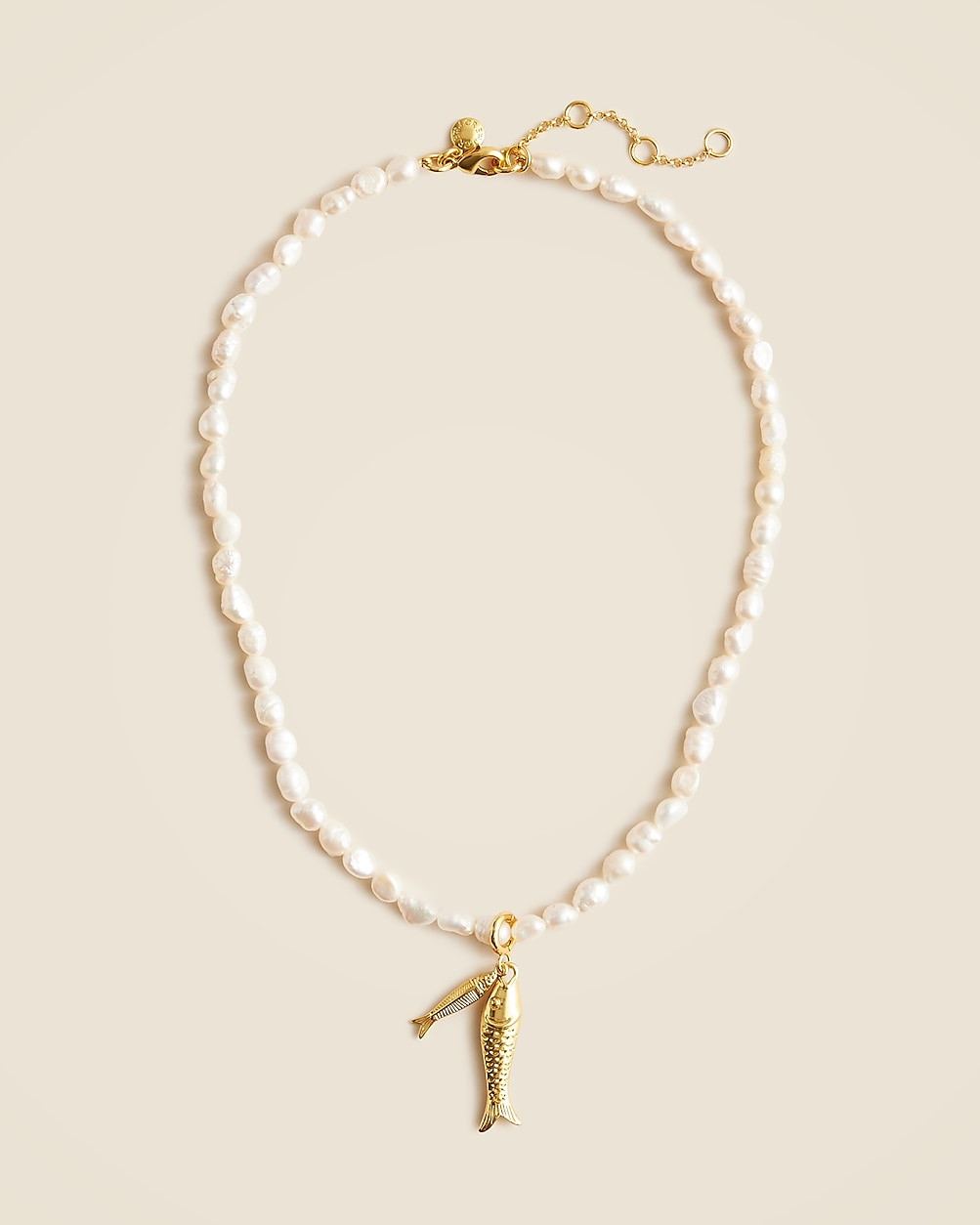 Nautical pearl fish charm necklace | J. Crew US