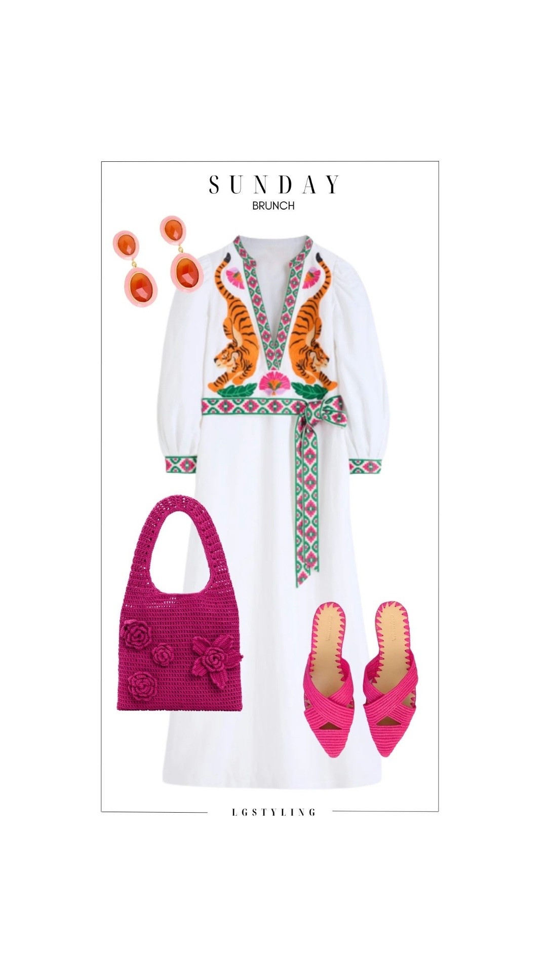 SUNDAY (Brunch)

A statement brunch moment 🌸 A bold embroidered dress paired with vibrant accessories brings color and personality into your weekend wardrobe—because Sunday style should feel fun.

#LTKBrunch #StatementStyle #ColorfulStyle #SpringFashion #LTKStyle #WeekendOutfit #BoldStyle #FashionInspo #ElevatedStyle #ChicOutfits

 

#LTKSeasonal #LTKgrwm #LTKootd