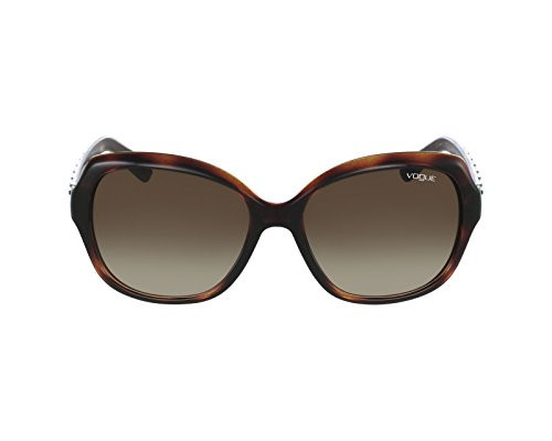 Vogue Eyewear Womens VO2871S Square Sunglasses, Striped Dark Havana/Brown Gradient, 56 mm | Amazon (US)