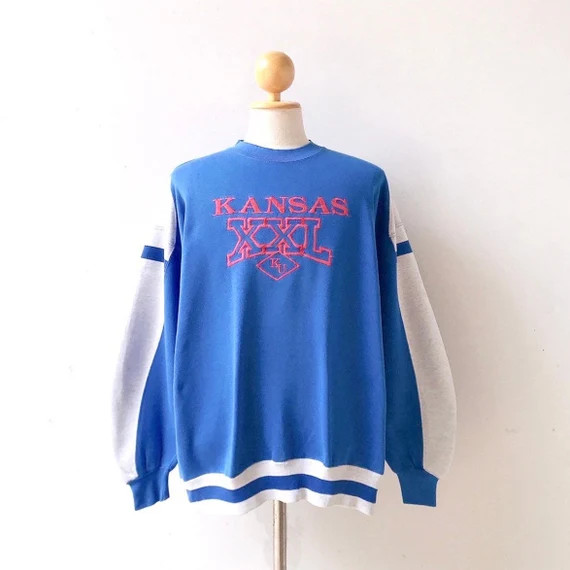 90s Kansas University Jayhawks Sweatshirt size L - Etsy | Etsy (US)