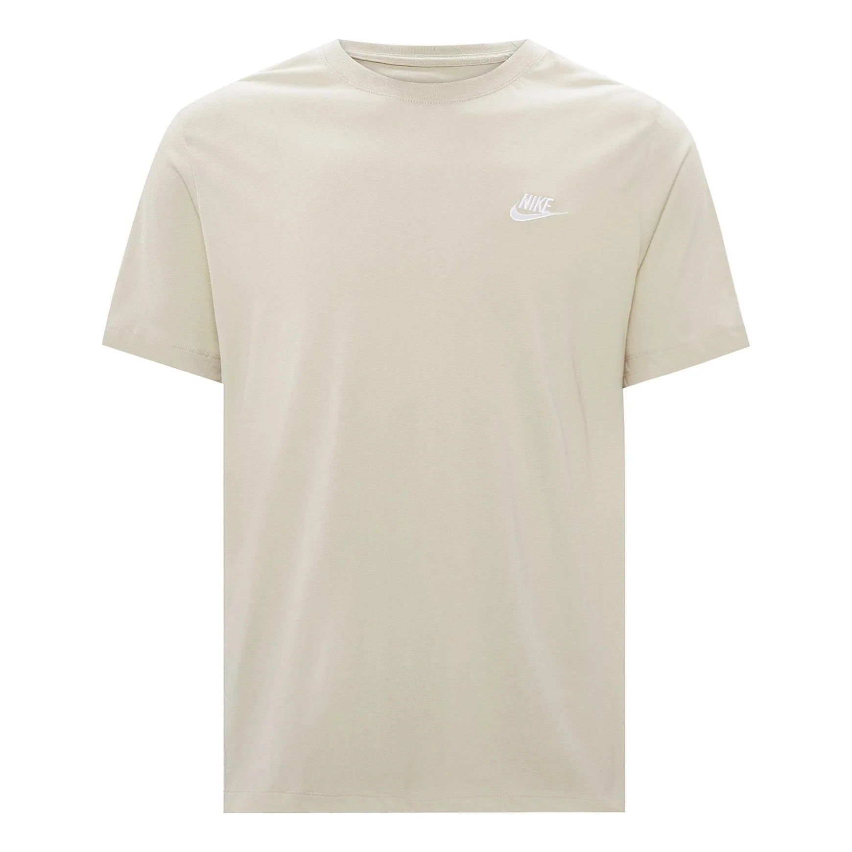 Men's Nike Embroidered Logo Breathable Micro Mark Solid Color Short Sleeve Beige T-Shirt AR4999-206 | KICKS CREW