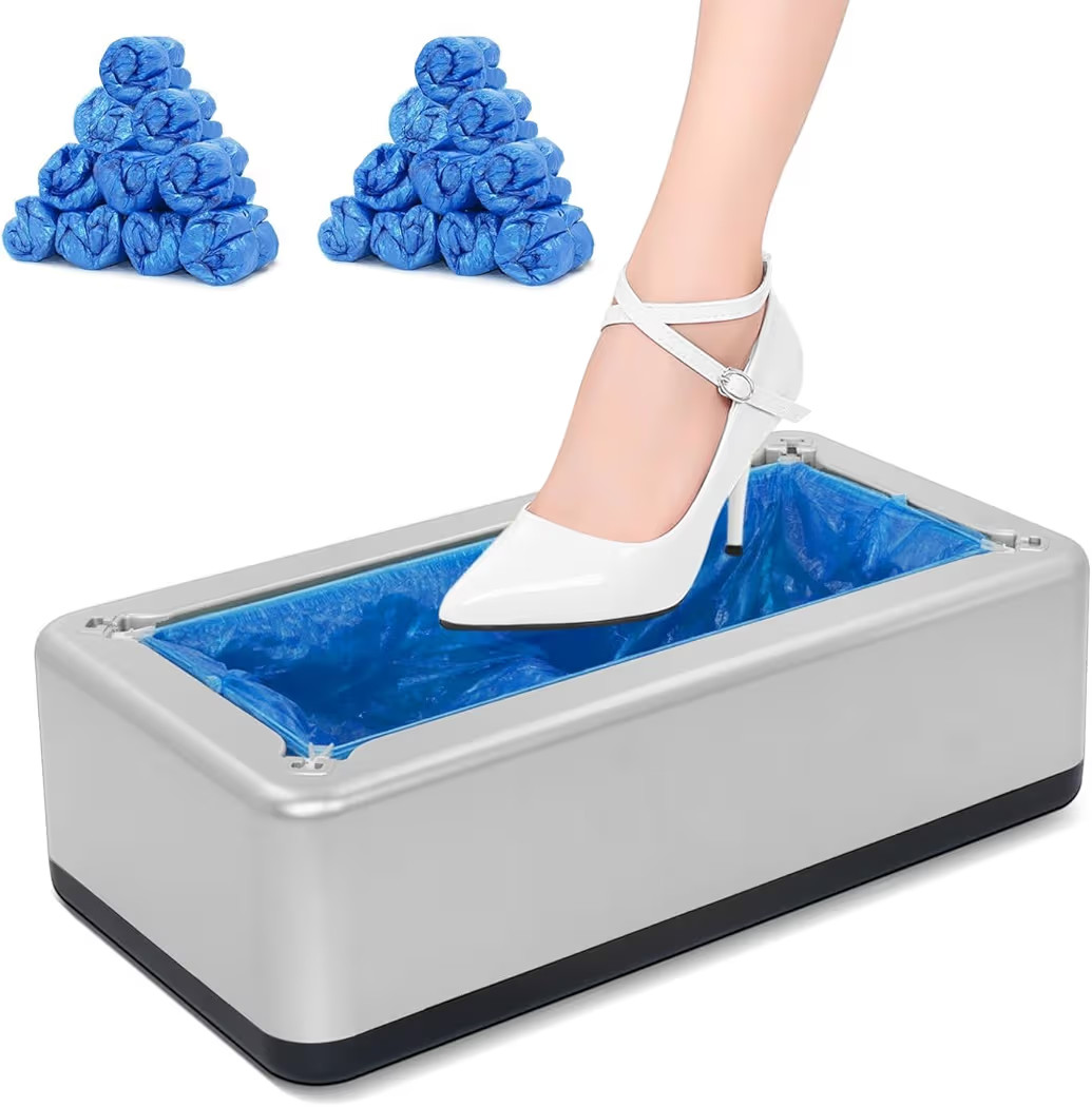 Shoe Covers Dispenser with 200pcs Disposable Shoe Covers Non Slip, Automatic Shoe Cover Machine,F... | Amazon (US)