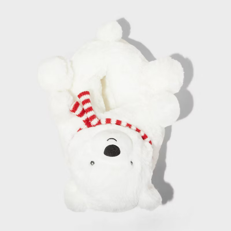 Kids' Holiday Polar Bear Character Slippers - Wondershop™ | Target