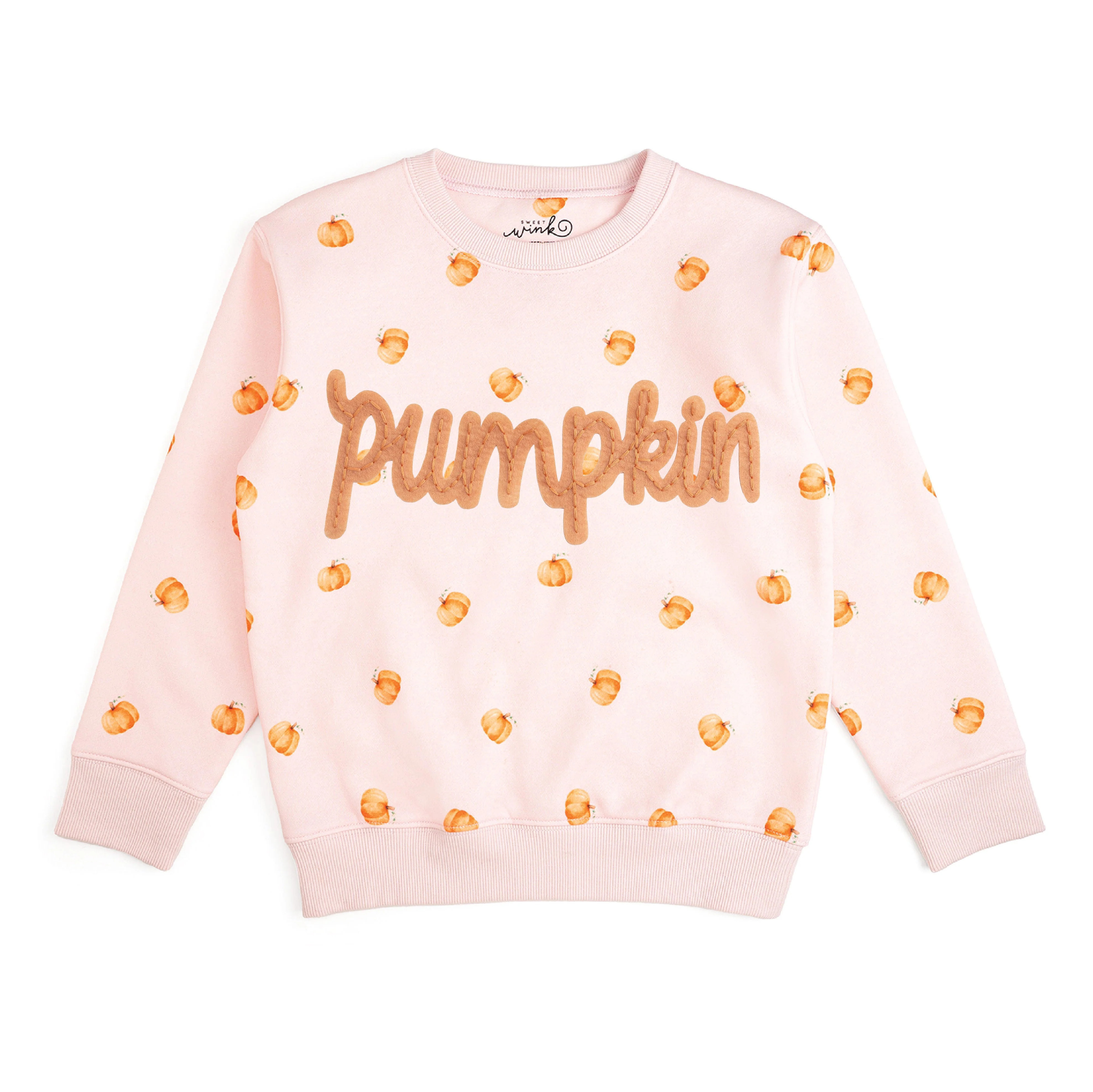 Pumpkin Stitch Patch Sweatshirt | Sweet Wink