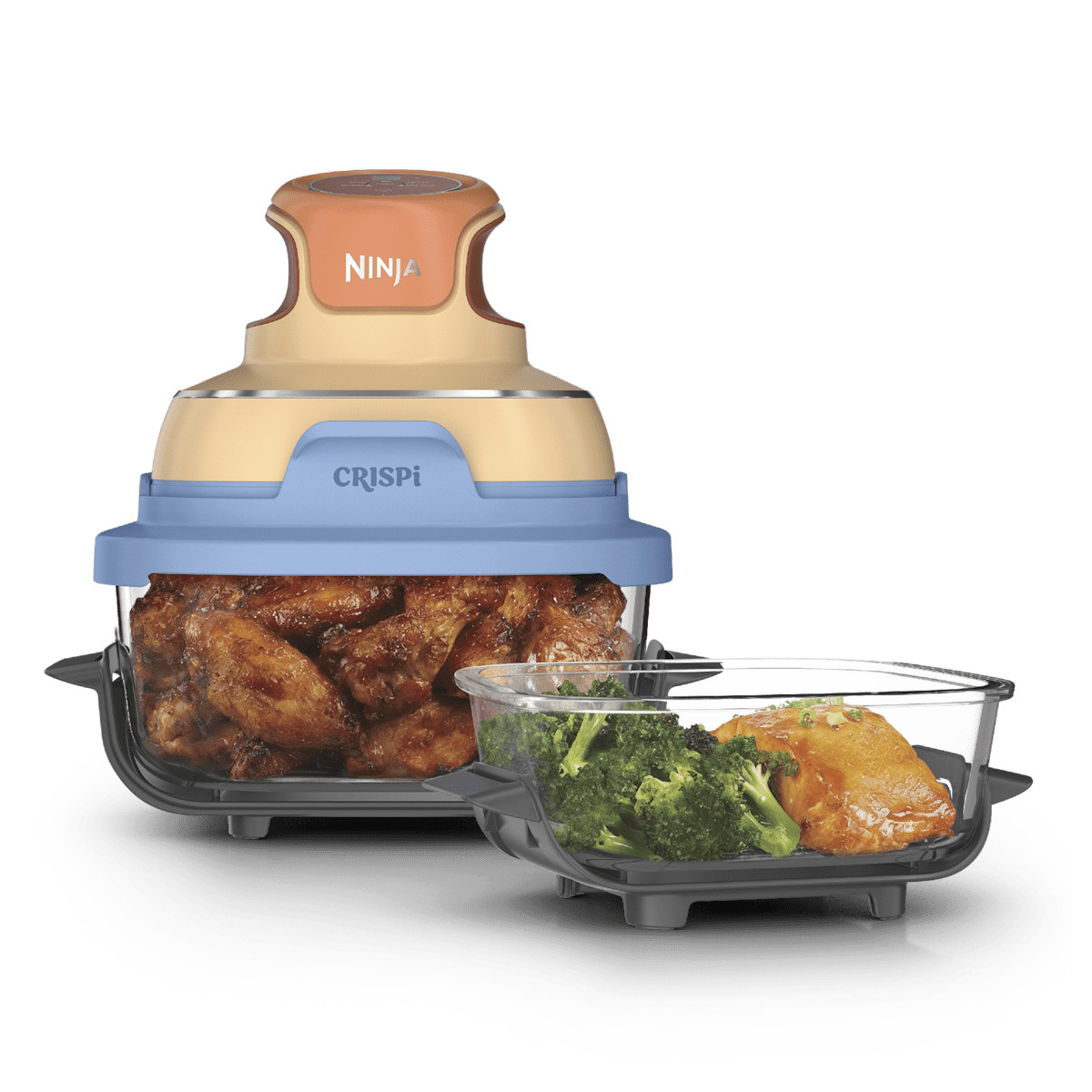 Ninja Crispi 4-in-1 Portable Glass Air Fryer Cooking System, Mango Clouds | FN101ORPR | SharkNinja | SharkNinja